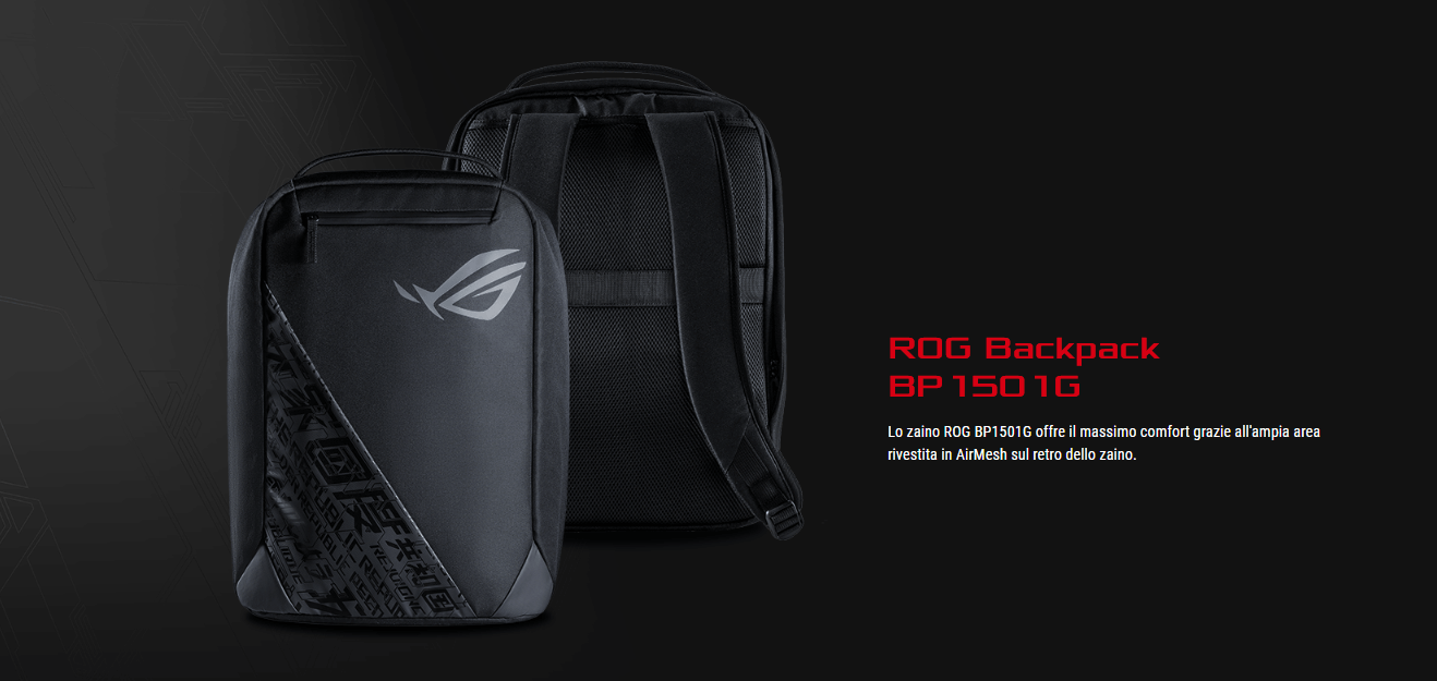 Template Asus Zaino ROG Backpack BP1501G Nero