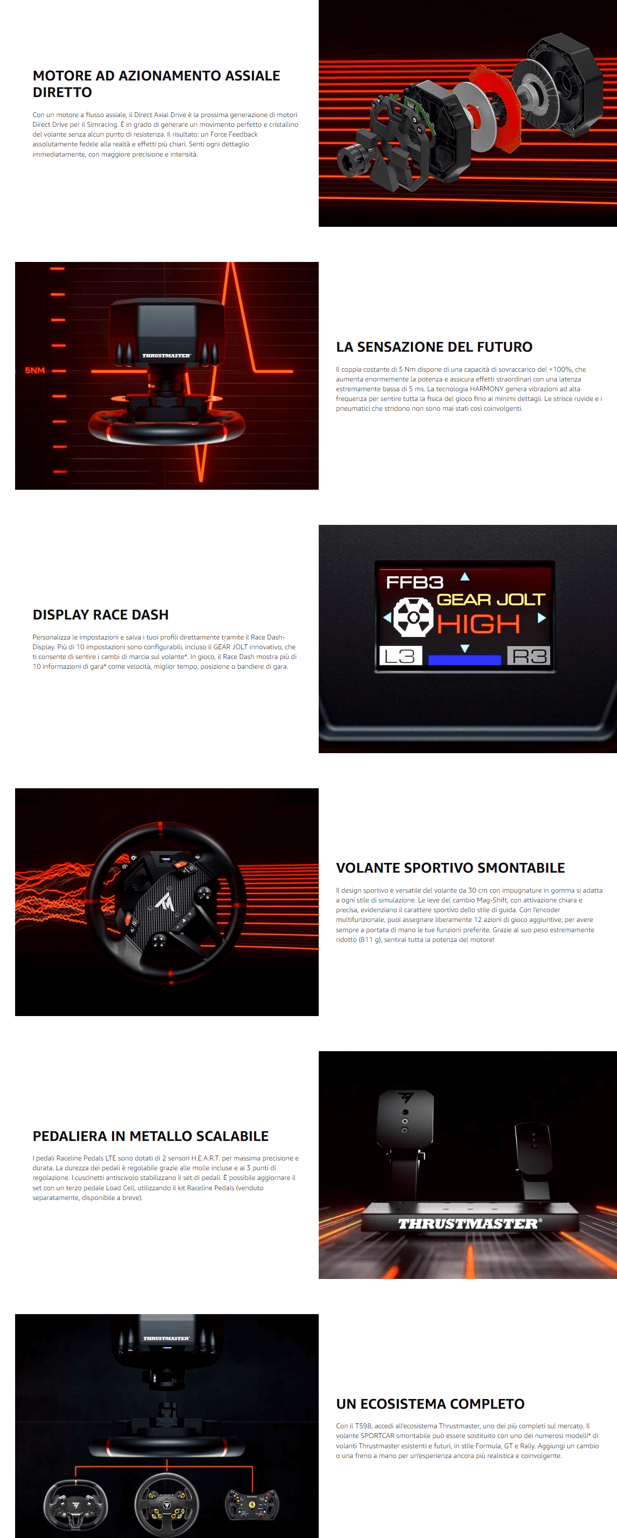 Template Thrustmaster T598 Racing Set Volante + Pedaliera e supporto da tavolo, compatibile con PS5 PS4 o PC