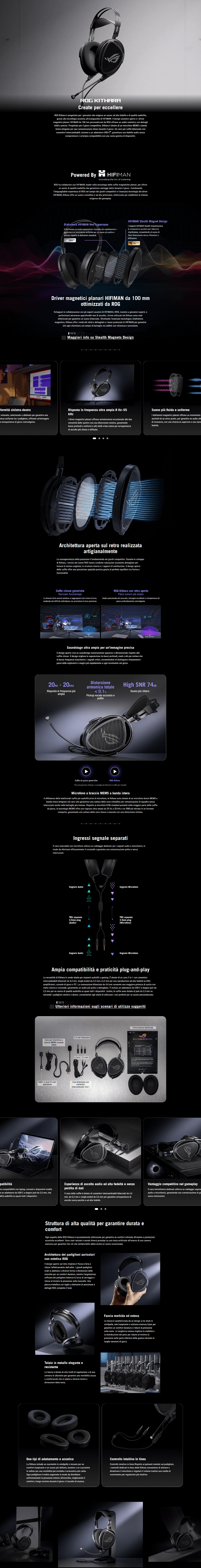 Template Asus ROG Kithara Auricolare Cablato A Padiglione Gaming Nero