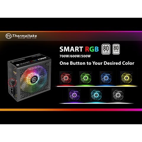 Thermaltake Smart RGB Power Supplies with 256 Colors RGB Lighting