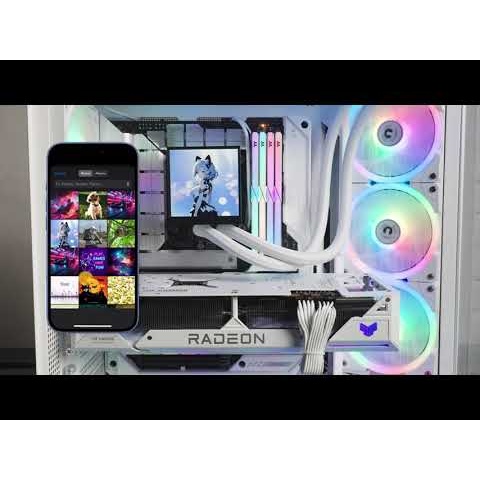 MAGFloe Ultra ARGB Sync AIO Liquid Cooler – Quickly Upload Visuals with TT PlayLink Mobile App