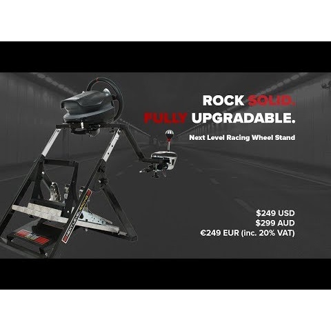 The Next Level Racing Wheel Stand, Rock Solid and Highly Adjustable.