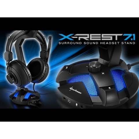 Sharkoon X-Rest 7.1 Surround Sound Headset Stand [en]
